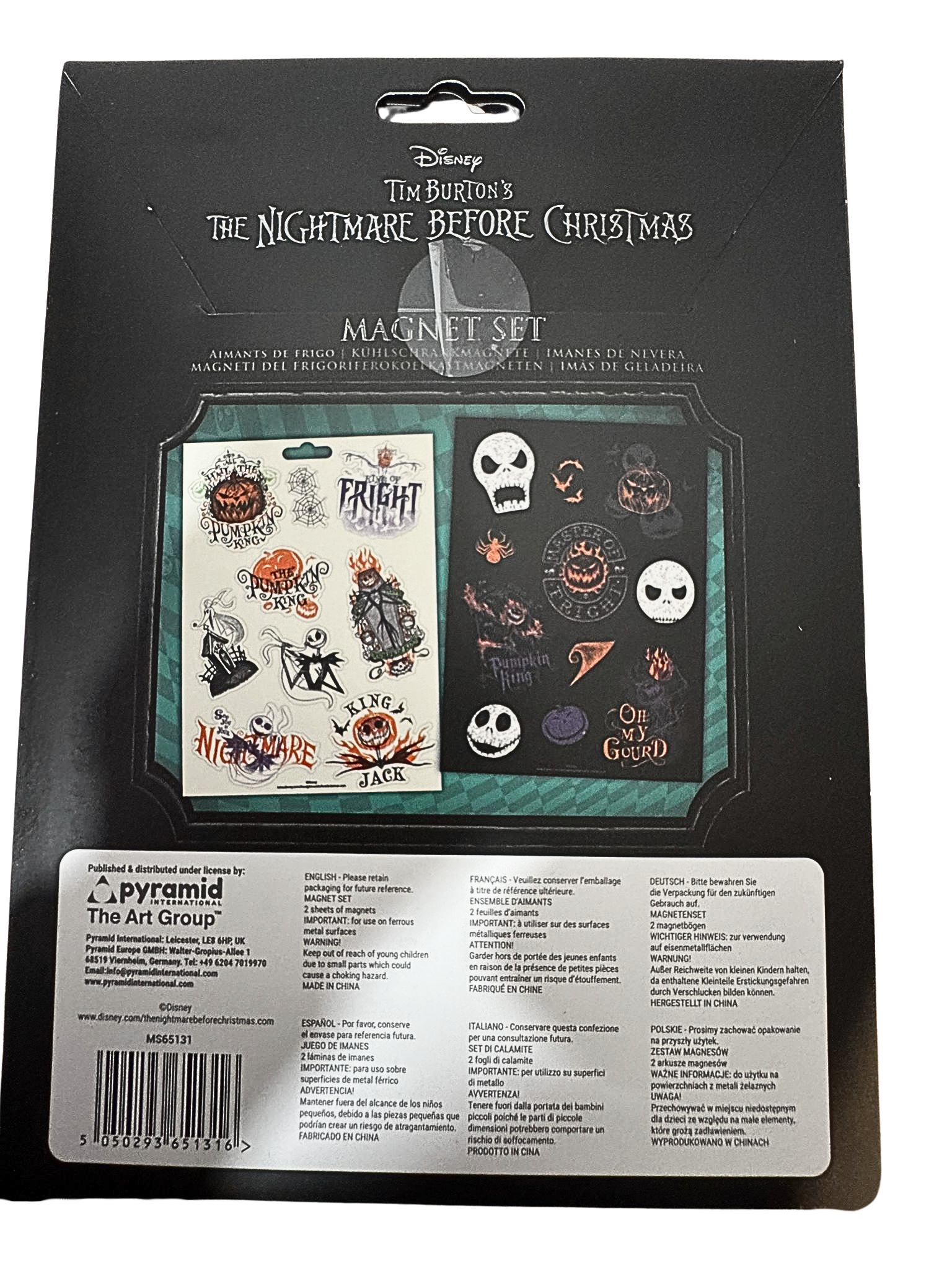 Pack d’aimants officiel Disney – The Nightmare Before Christmas (20 pièces)